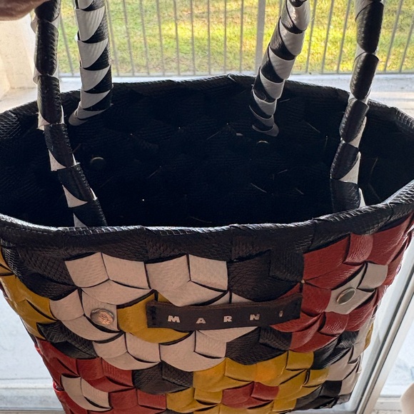 Marni Colorful Hexagon Pattern Tote - Picture 3 of 4